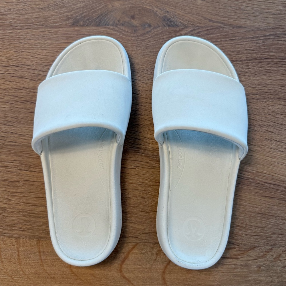 Lululemon Women's White Slide Sandals